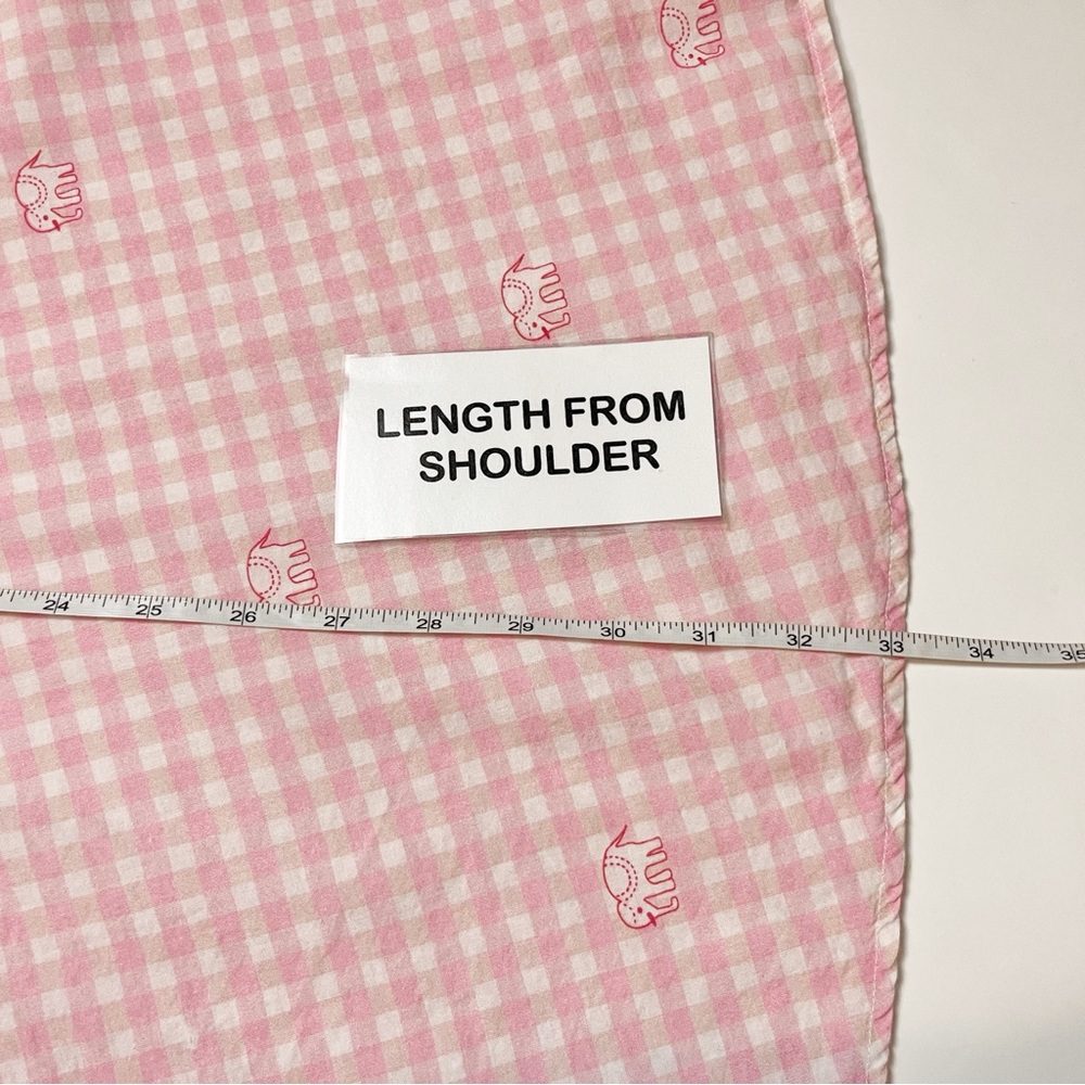 Roller Rabbit Hathi Gingham Temmy‎ Dress XS Pink elephant swim beach coverup - Picture 11 of 13